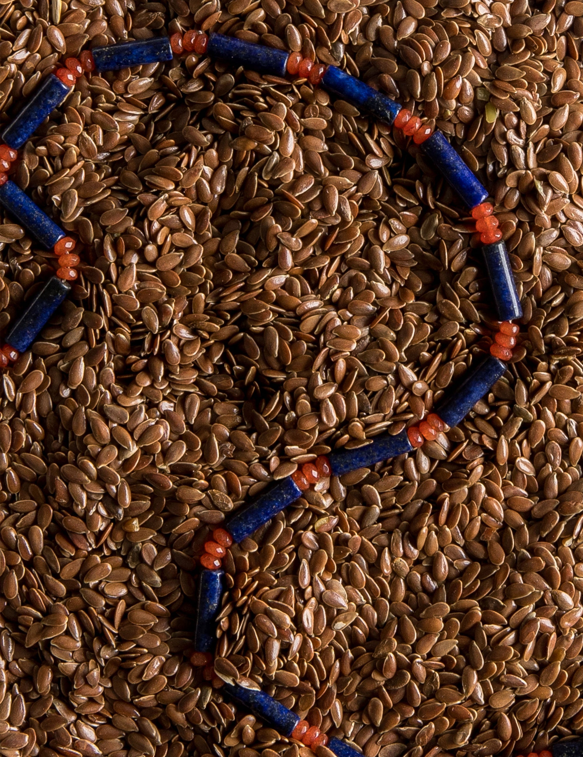 Egyptian Revival Lapis & Carnelian Necklace