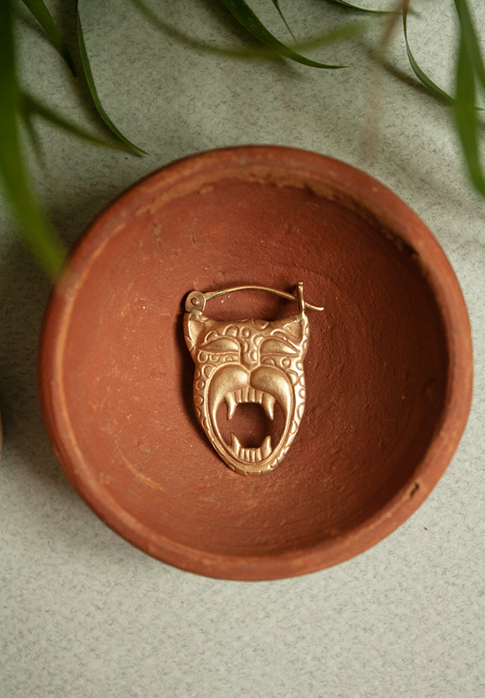 Jaguar Mask Earrings