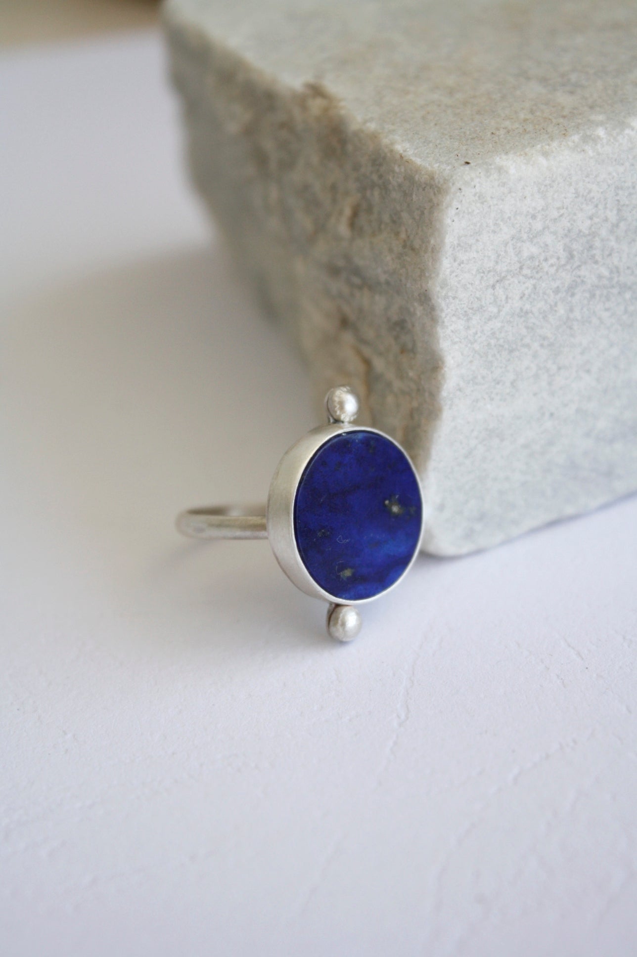 Lapis Lazuli Flat Ring