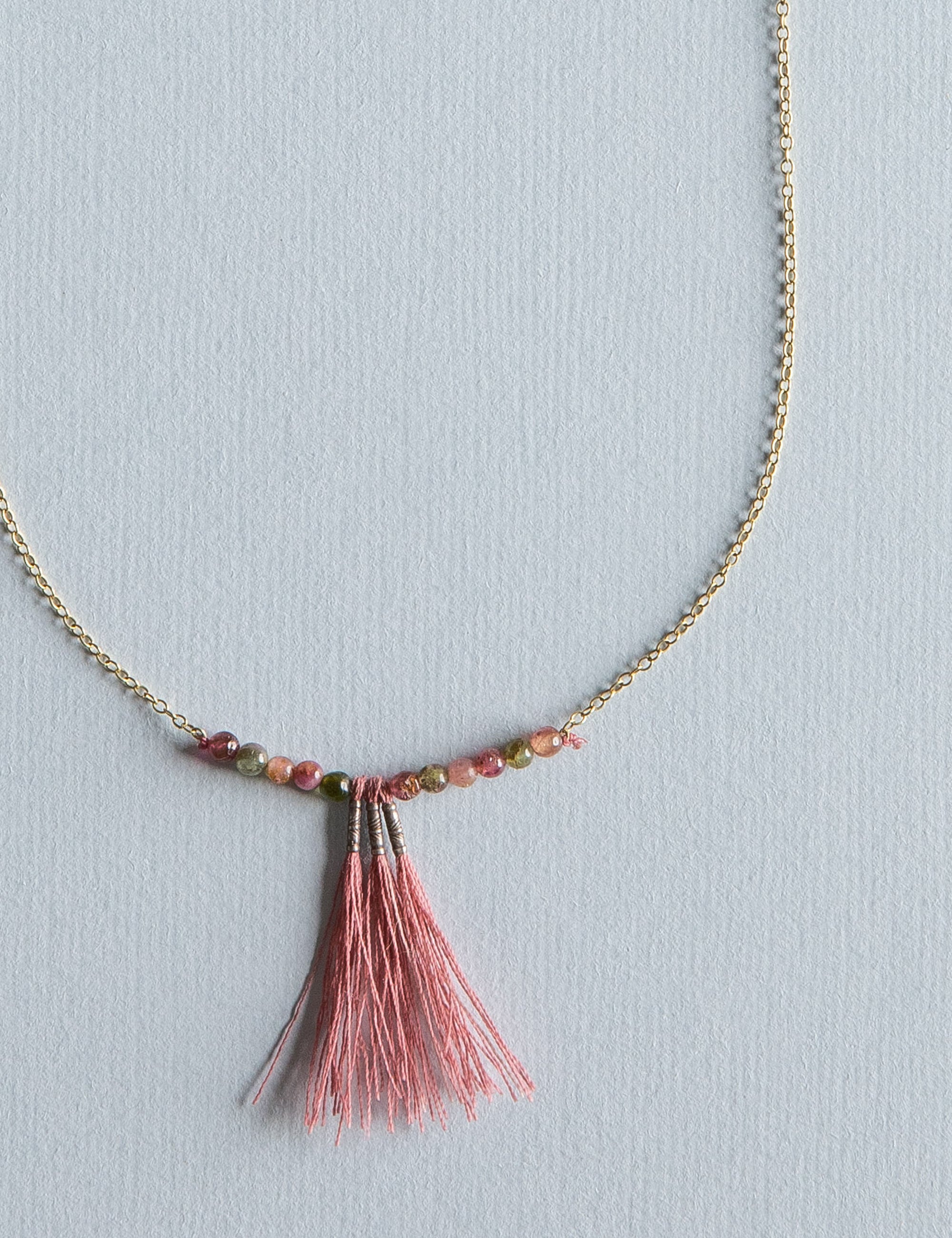 Tourmaline Tassle Necklace