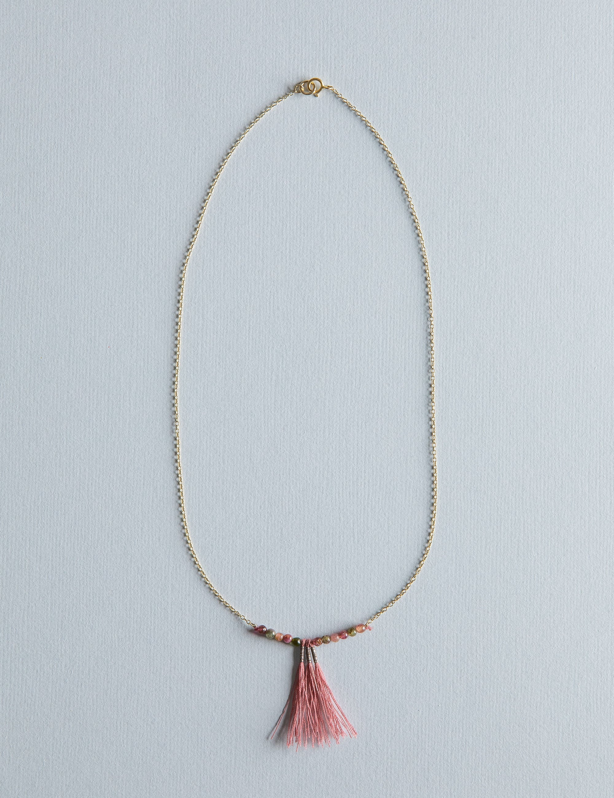 Tourmaline Tassle Necklace