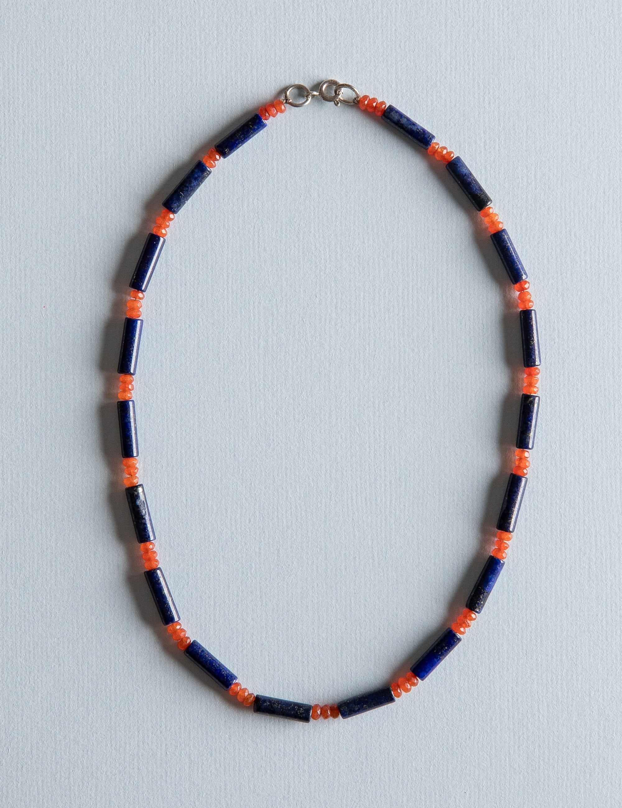 Egyptian Revival Lapis & Carnelian Necklace